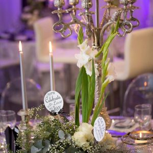 Event Styling Black tie Birthday Celebration theme 2