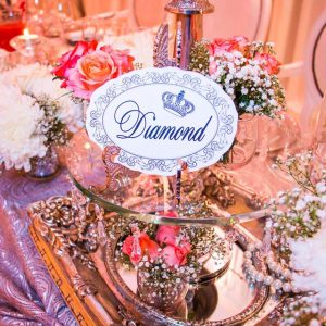 Event Styling Coral black tie Gala Dinner party 10