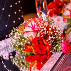Event Styling Coral black tie Gala Dinner party 7